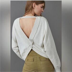 Pilcro Ryanne Open Back Sweatshirt